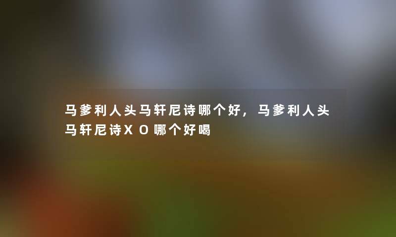 马爹利人头马轩尼诗哪个好,马爹利人头马轩尼诗XO哪个好喝 马爹利人头马轩尼诗哪个好,马爹利人头马轩尼诗XO哪个好喝