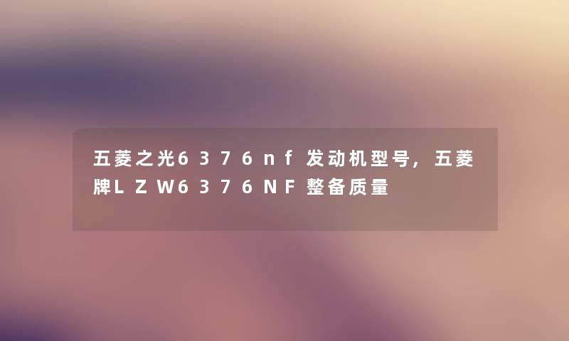 五菱之光6376nf发动机型号,五菱牌LZW6376NF整备质量