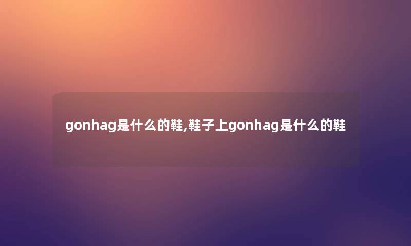 gonhag是什么的鞋,鞋子上gonhag是什么的鞋