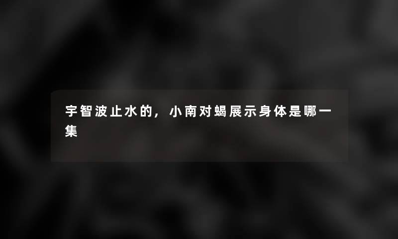 宇智波止水的,小南对蝎展示身体是哪一集 宇智波止水的,小南对蝎展示身体是哪一集
