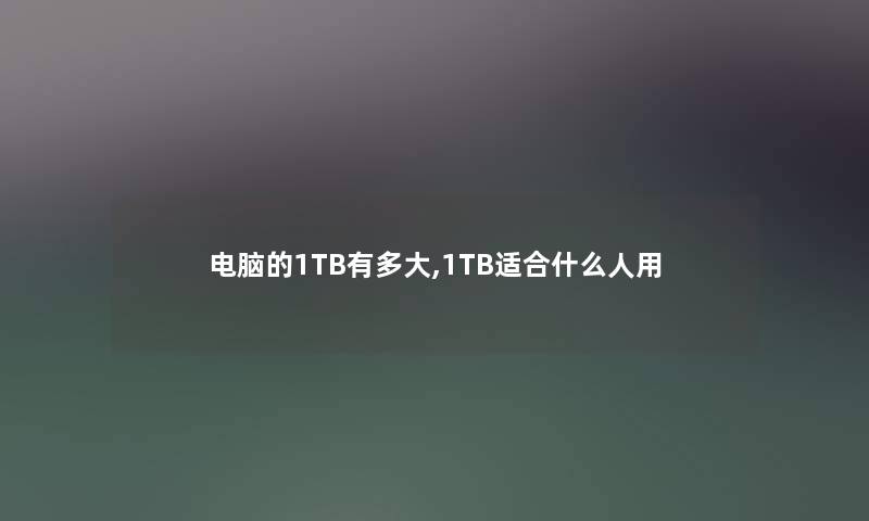电脑的1TB有多大,1TB适合什么人用 电脑的1TB有多大,1TB适合什么人用